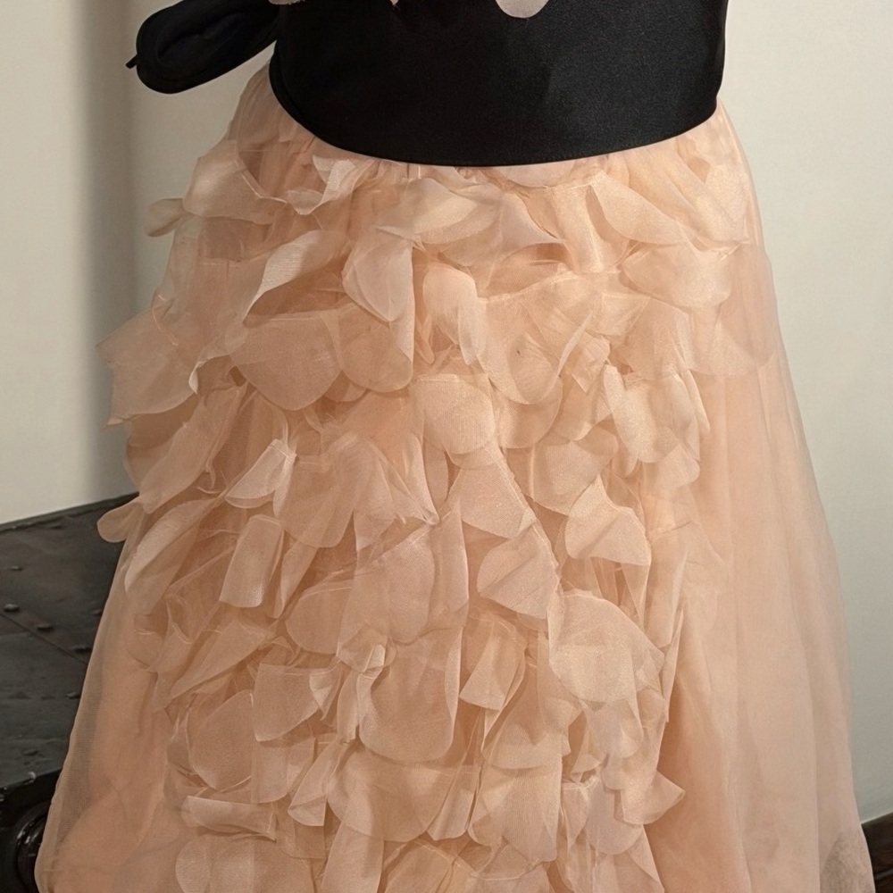 Romantic, Playful Strapless ‘Vera Wang White’ Pink Dress - Picture 2 of 10
